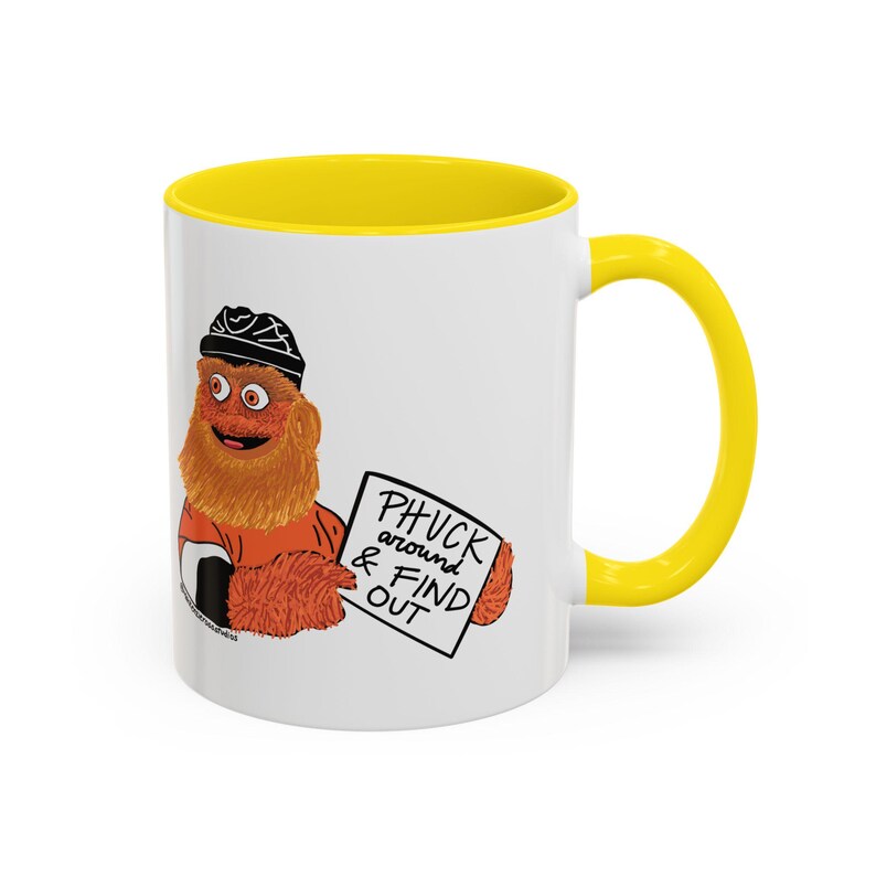 Funny Gritty Coffee Mug, "Phuck Around and Find Out" Gritty – Philly Hockey Fan Gift image 6