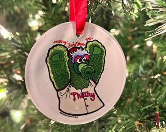 Philly Phanatic Christmas Ornament, Philadelphia Phillies Holiday Decor
