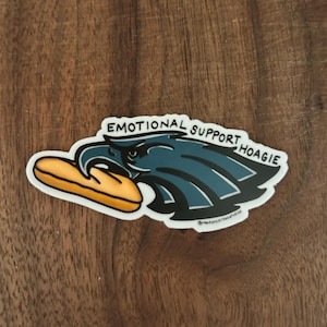 Emotional Support Hoagie Sticker | Philly Eagles Waterproof Decal