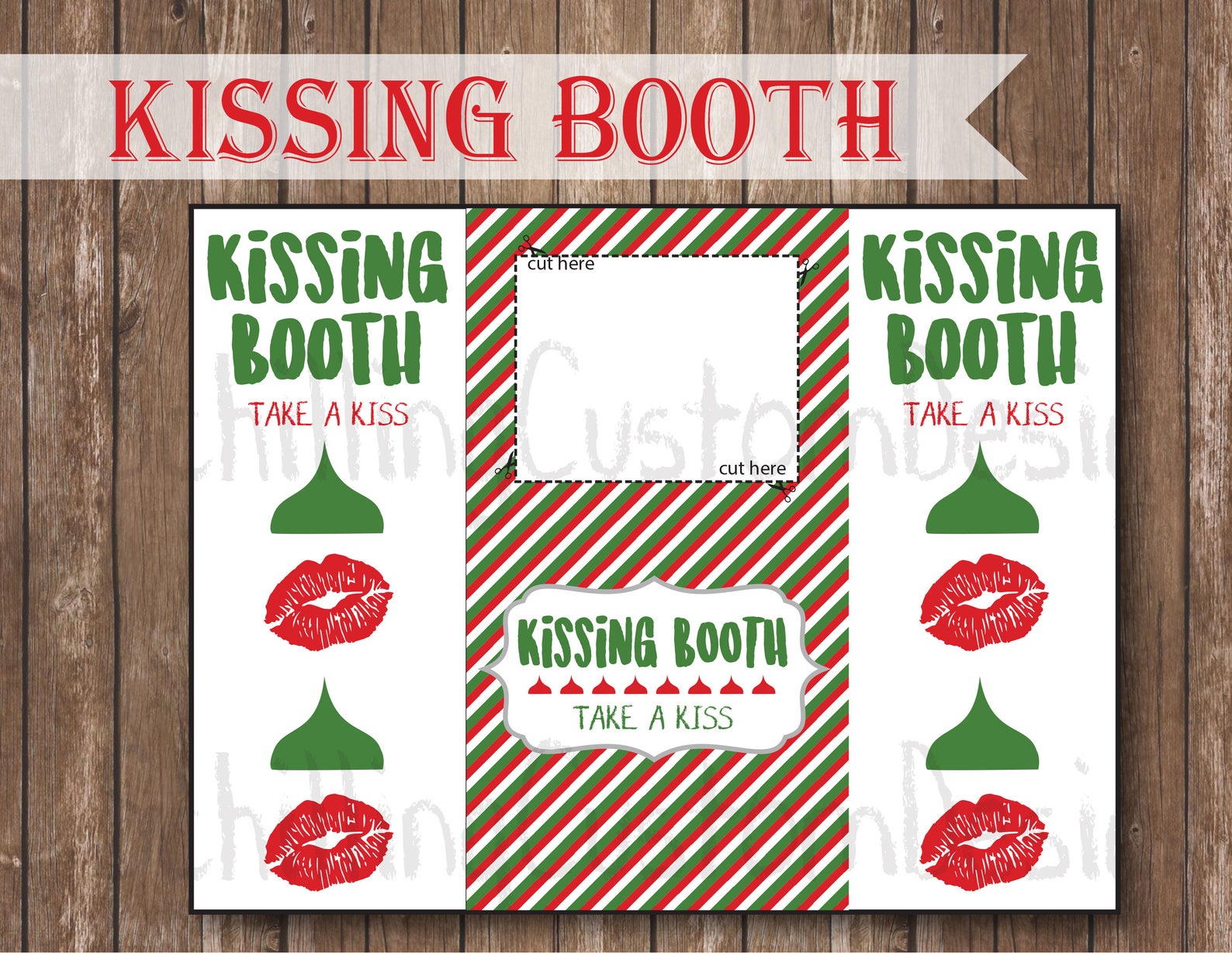 PRINTABLE Kissing Booth INSTANT Download Etsy