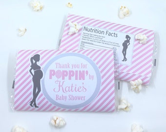 Popcorn Wrapper - Ready to POP Thank you favors - Microwave popcorn bag covers