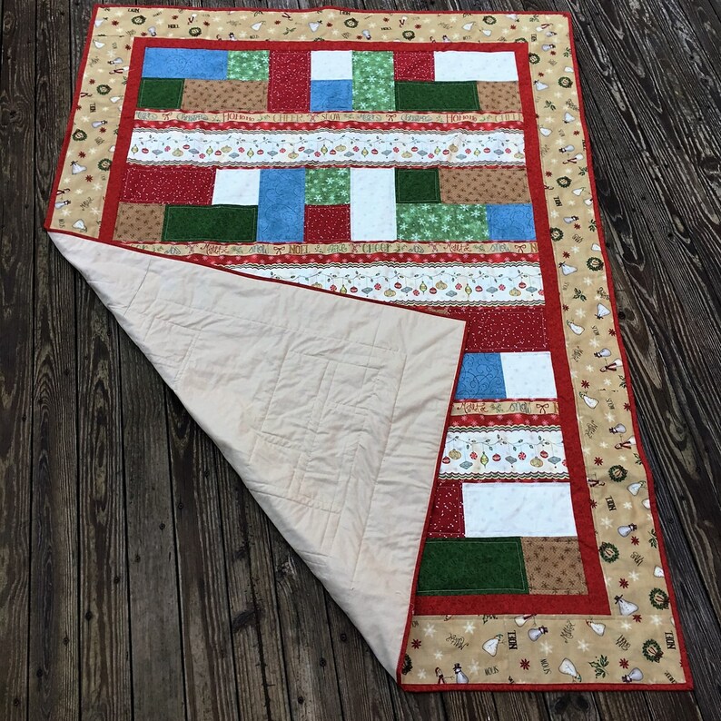 Christmas Lap Quilt Holiday Lap Quilt Winter Lap Quilt XMAS Etsy