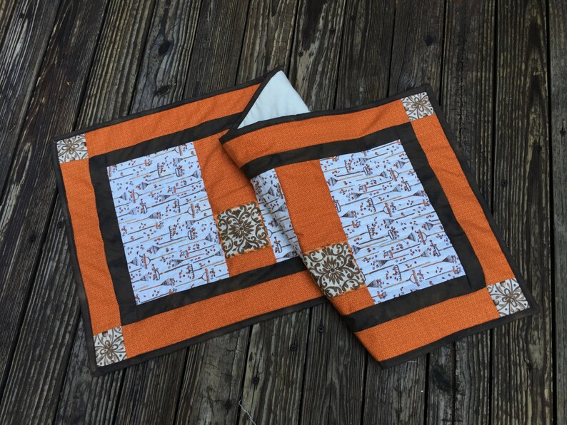 Quilted Table Runner Coffee Table Runner Autumn Runner Etsy