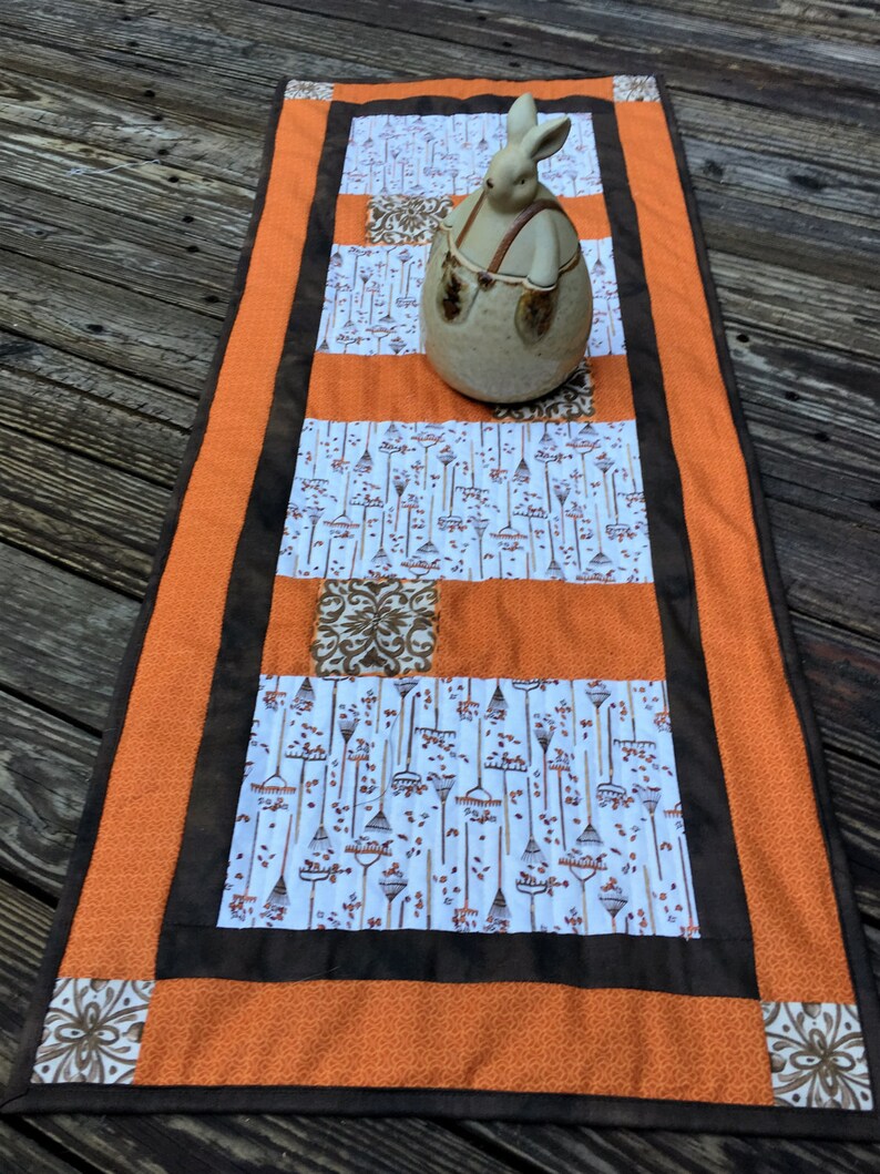 Quilted Table Runner Coffee Table Runner Autumn Runner Etsy