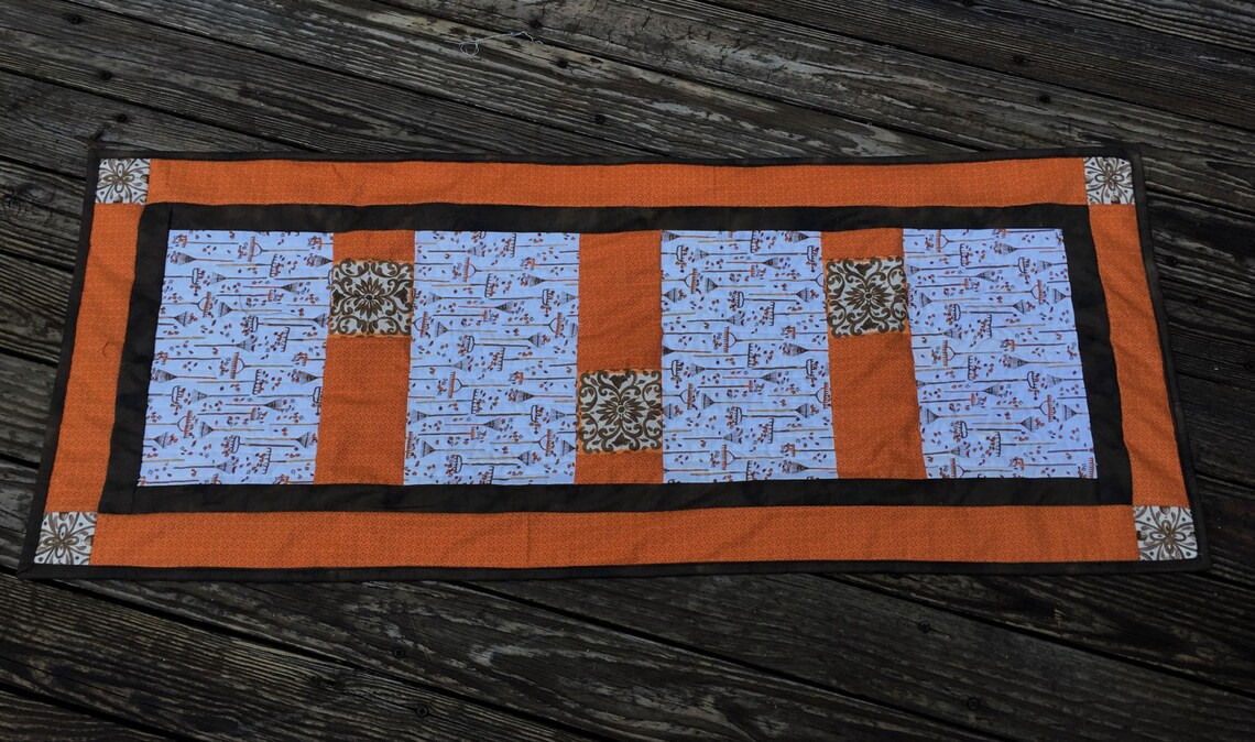 Quilted Table Runner Coffee Table Runner Autumn Runner Etsy