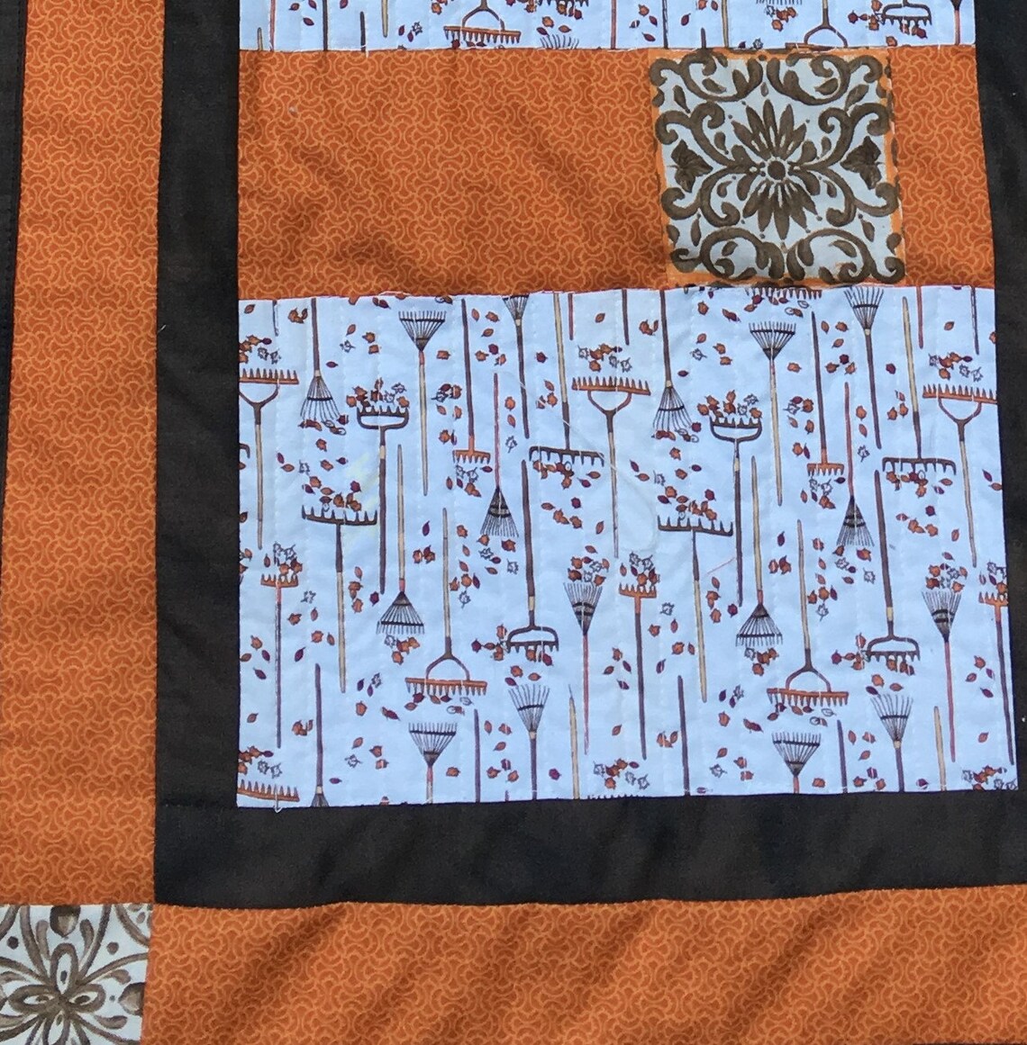 Quilted Table Runner Coffee Table Runner Autumn Runner Etsy