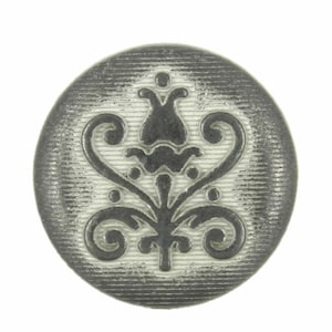 Metall-Knöpfe - Rebe Rose Gunmetal Weißmetall Schaft Buttons - 20mm - 3/4 Zoll - 6 Stück