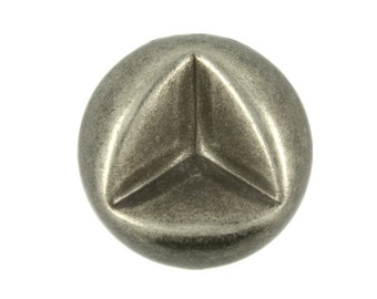 Botones de metal - Delta Funnel Center Metal Shank Buttons en plata gris - 20mm - 3/4 pulgadas - 6 piezas