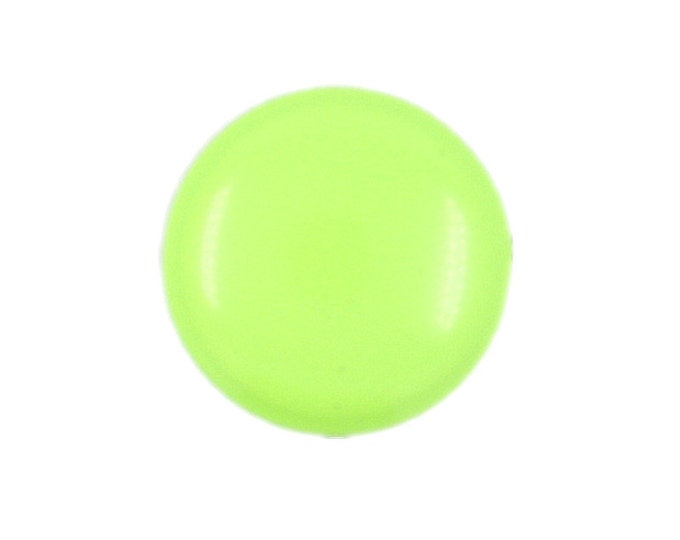 Green Metal Buttons - Apple Green Small Round Metal Shank Buttons - 10mm - 3/8 inch - 10 pcs