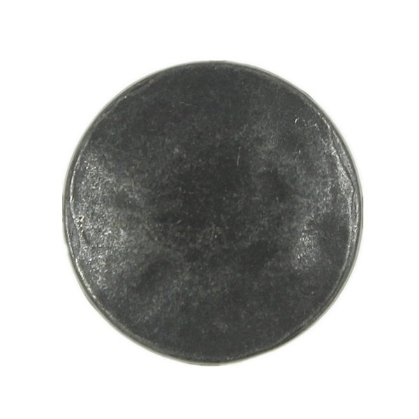 Metal Buttons - Black Gunmetal Metal Shank Buttons - 18mm - 11/16 inch - 6 pcs