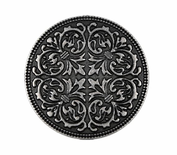 Shanked Button: Smooth Round Black - 23mm Shanked Button: Smooth Round Black - 23mm