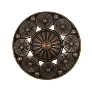 Botones - fantasía calado cónico caña botones de Metal color cobre envejecido - de metal 22mm - 7/8 pulg - 6 piezas