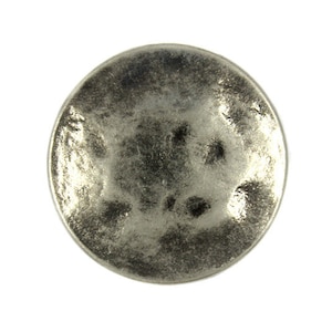 Botones de metal - Botones de vástago de metal gris plateado - 25 mm - 1 pulgada - 6 piezas