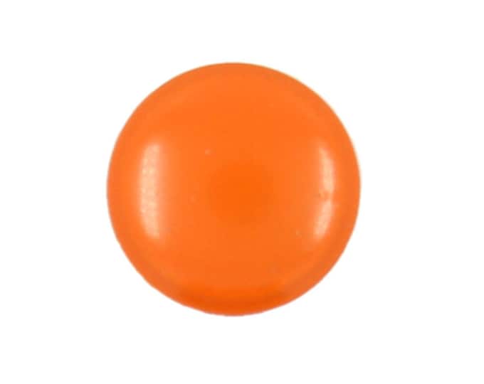 Orange Metal Buttons - Fresh Orange Small Round Metal Shank Buttons - 10mm - 3/8 inch - 10 pcs