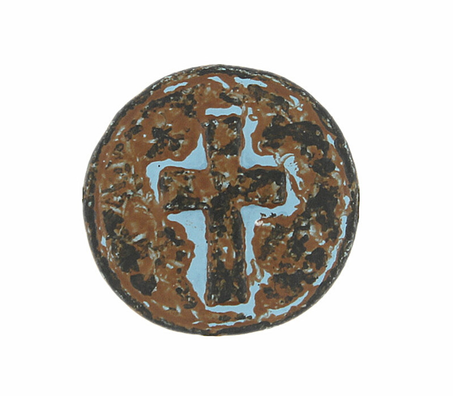 Cross Metal Buttons - Blue Patina Cross Heraldry Metal Shank Buttons ...