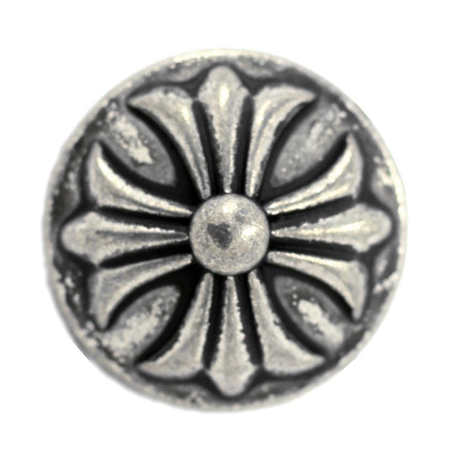 Shiny Silver Chrome Metal Coated Buttons 14 Mm 9/16 22L Metallic /  Metalloid 2-hole Flat Round Classic Look Vintage Buttons B203 -  Hong  Kong