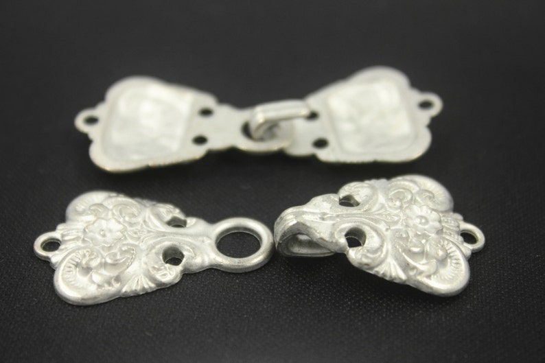 HOOK And EYE Fasteners Baroque Swirl Cloak Clasp Silvery Etsy HOOK And EYE Fasteners Baroque Swirl Cloak Clasp Silvery Etsy