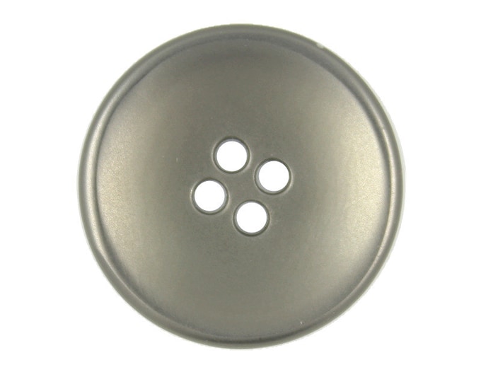 Metal Buttons - Pearlized Gunmetal Metal Hole Buttons - 25mm - 1 inch - 4 pcs