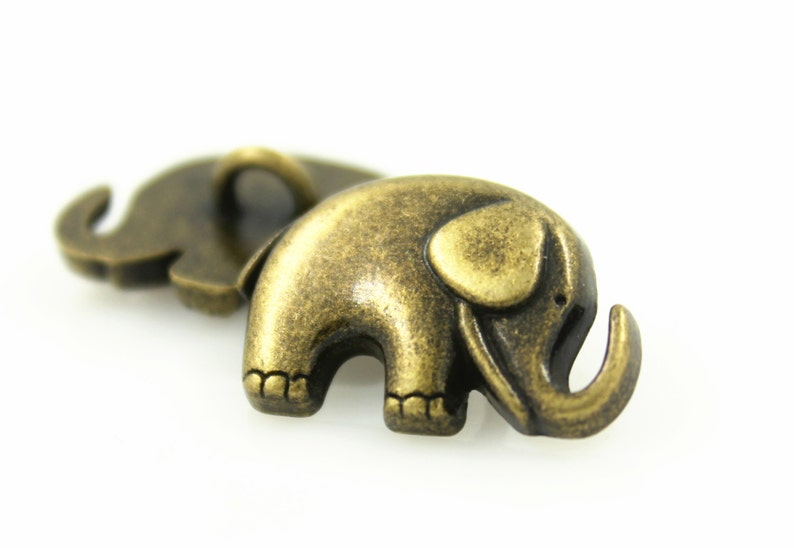 Metal Buttons Antique Brass Elephant Metal Shank Buttons Etsy