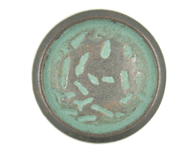 Metal Buttons - Gunmetal Shank Buttons in Deep Cyan Color - 20mm - 3/4 inch - 6 pcs