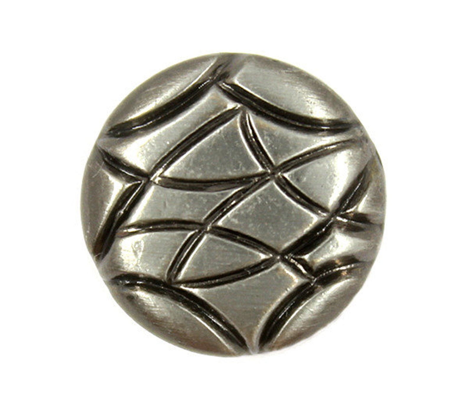Metal Line Button Metal Buttons - Interleaving Lines Design Shiny Gunmetal Metal Shank ...