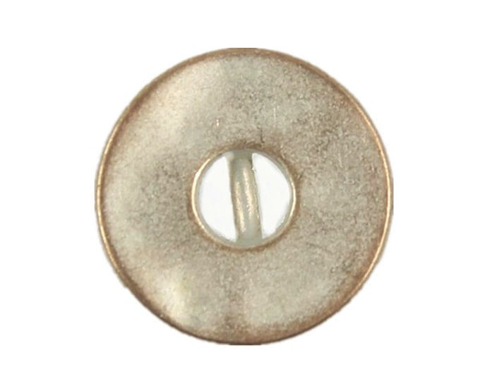 Metal Buttons - Silver Patina Straight Bar Shank Metal Buttons - 18mm - 11/16 inch - 6 pcs