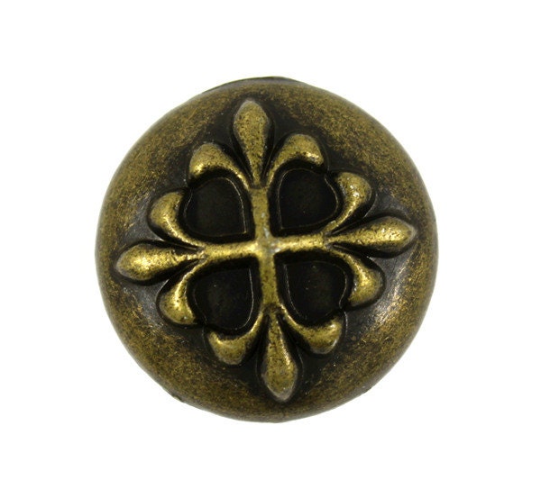 Metal Buttons Retro Brass Embossed Baroque Cross Metal Shank - Etsy