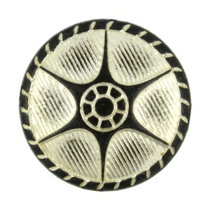Metall-Knöpfe - Centurion Shield Gunmetal Silber Metall Schaft Buttons - 20mm - 3/4 Zoll - 6 Stück