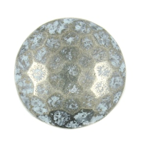 Guziki metalowe - lekko niebieskie, malowane, piękna powierzchnia plastra miodu, szare, srebrne, metalowe guziki na trzonku - 15 mm - 5/8 cala - 6 szt.