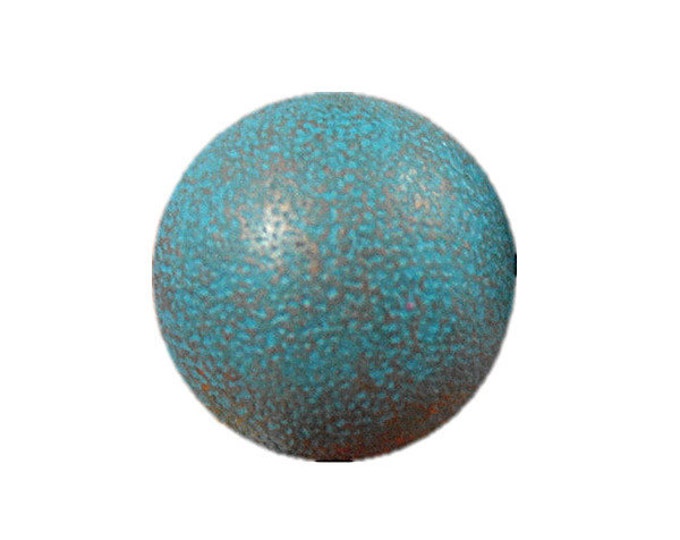 Blue Metal Buttons - Retro Blue Small Domed Metal Shank Buttons - 10mm - 3/8 inch - 6 pcs