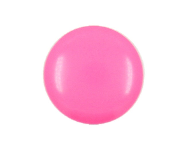 Pink Metal Buttons - Hot Pink Small Round Metal Shank Buttons - 10mm - 3/8 inch - 10 pcs