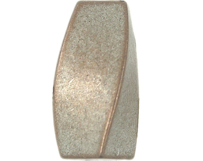 Metal Buttons - Twisted Cuboid Copper White Metal Shank Buttons - 15mm - 5/8 inch - 6 pcs