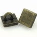 Metal Buttons - Square Antique Brass Metal Shank Buttons - 9mm - 5/16 ...