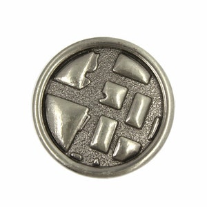 Metall Knöpfe - Shiny Gunmetal Brick Wall Design Metall Schaft Buttons - 19mm - 3/4 Zoll - 6 Stück