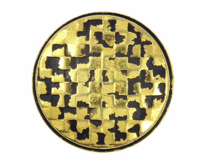 Metal Buttons - Lattice Antique Gold Metal Shank Buttons - 18mm - 11/16 inch - 6 pcs