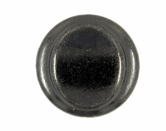 Metal Buttons - Oval and Round Cascading Design Black Gunmetal Shank Buttons - 17mm - 11/16 inch - 6 pcs