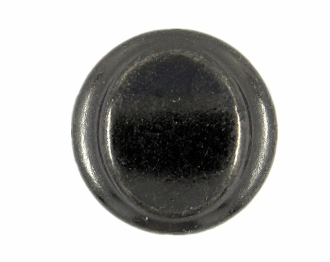 Metal Buttons - Oval and Round Cascading Design Black Gunmetal Shank Buttons - 17mm - 11/16 inch - 6 pcs