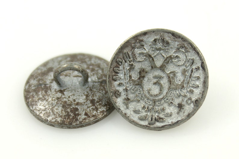 Metal Buttons Rusted Copper Byzantine Doubleheaded Eagle Etsy