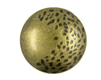 Metal Buttons - Crescent Dapple Antique Brass Metal Shank Buttons - 23mm - 7/8 inch - 6 pcs