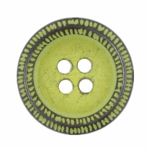 Metal Buttons - Matcha Green Painting Gunmetal Concave Metal Hole Buttons - 20mm - 3/4 inch - 6 pcs