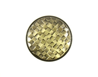 Metal Buttons - Champagne Gold Lattice Metal Shank Buttons - 20mm - 3/4 inch - 6 pcs