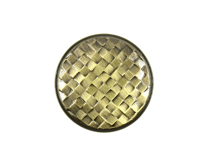 Metal Buttons - Champagne Gold Lattice Metal Shank Buttons - 20mm - 3/4 inch - 6 pcs