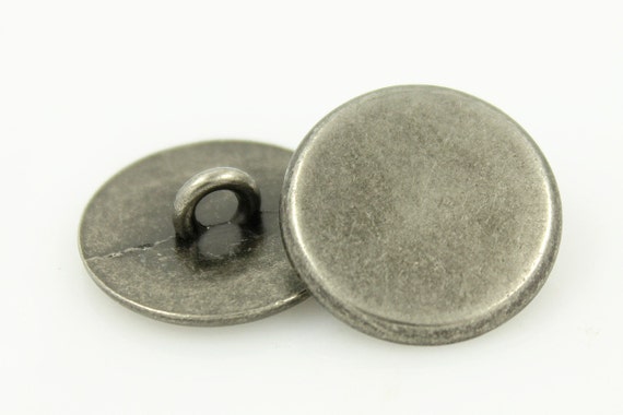 Metal Buttons Monogram Metal Buttons Gray Silver Color 