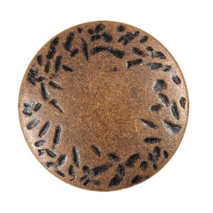 Metal Buttons - Hammered Edge Antique Copper Metal Buttons - 25mm - 1 inch - 6 pcs