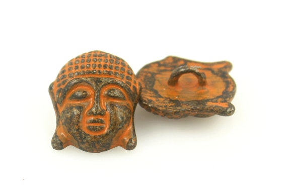 Bottoni di metallo Zen bottoni con Buddha testa gambo metallo