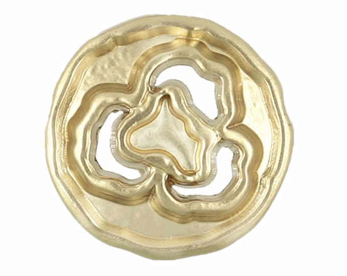 Golden Metal Buttons - Gold Cave Metal Shank Buttons - 18mm - 3/4 inch - 6 pcs
