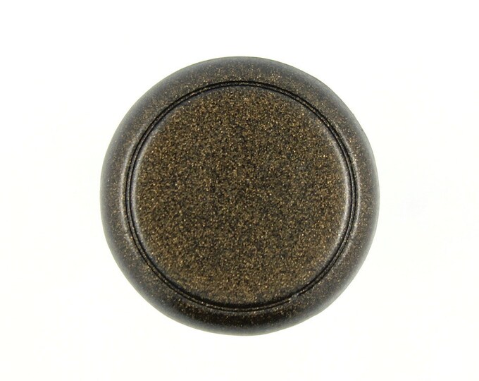 Metal Buttons - Round and Circle Brown Metal Shank Buttons - 23mm - 7/8 inch - 6 pcs