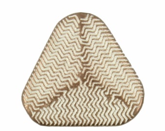 Metal Buttons - Mesh Surface Copper White Triangle Metal Shank Buttons - 11mm - 7/16 inch - 6 pcs