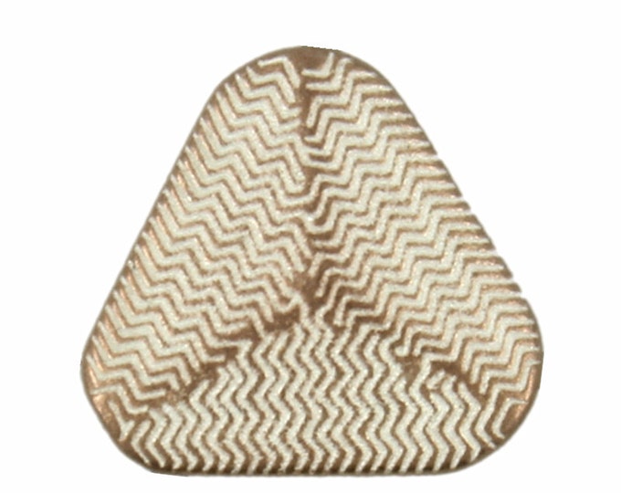 Metal Buttons - Mesh Surface Copper White Triangle Metal Shank Buttons - 11mm - 7/16 inch - 6 pcs