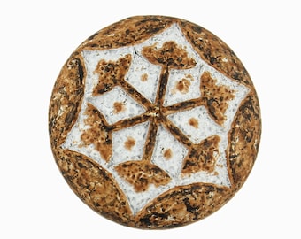 Flower Metal Buttons - White Rust Flower Bud Metal Shank Buttons - 18mm - 11/16 inch - 3 pcs